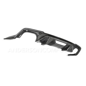 Ford Mustang Rear Diffuser - Anderson Composites - Type-OE Quad Tip - Carbon Fiber - `18-`20